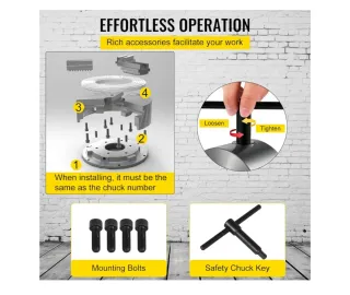 Mandril Torno Mophorn K72-125 Autocentrante