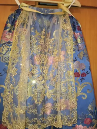Traje de Fallera Niña Oro y Rosa y Oro y azul