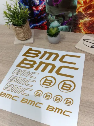 Pegatinas BMC Doradas