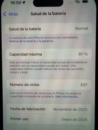 iPhone 15 Pro Negro Titanio 256GB