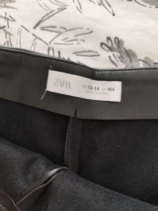 Minifalda pantalón cuero Zara niña 13-14 XXS