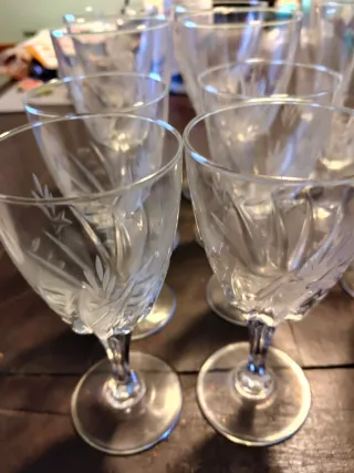 Set Calici Cristallo Inciso
