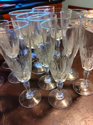 Set Calici Cristallo Inciso