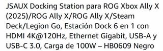 ROG Ally X Xbox + dock + funda + cargador oficial