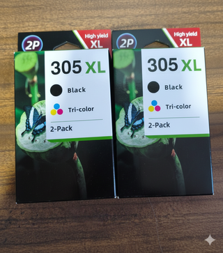 2 Cartuchos Tinta Negra y Color XL Highyield 305XL