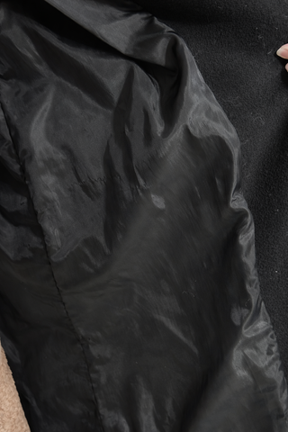 Black coat for WOMEN in wool Made in Italy