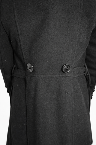 Black coat for WOMEN in wool Made in Italy