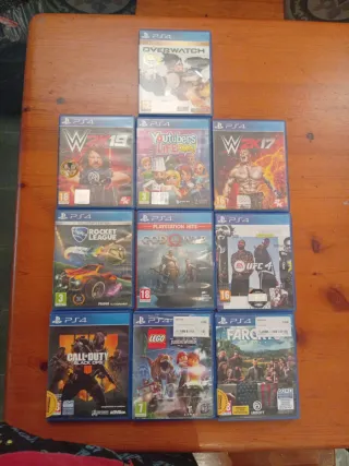 Se vende lote de 10 juegos ps4.