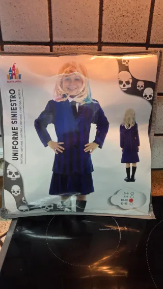 Disfraz Miércoles Addams Talla 10-12