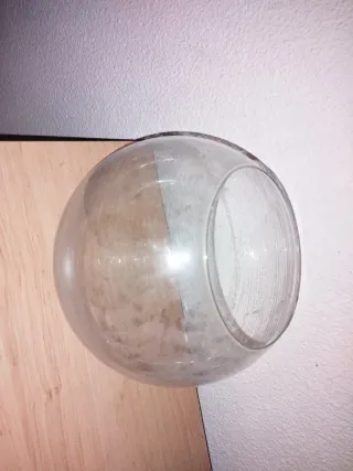 Pecera redonda de cristal