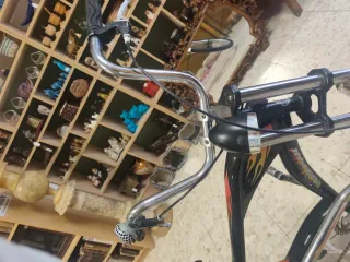 Bicicleta Chopper Negra con Llamas