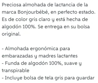 Cojín Lactancia Bonjourbébé - Embarazo