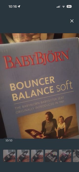 Hamaca Babybjörn Balance Soft + 2 juguetes