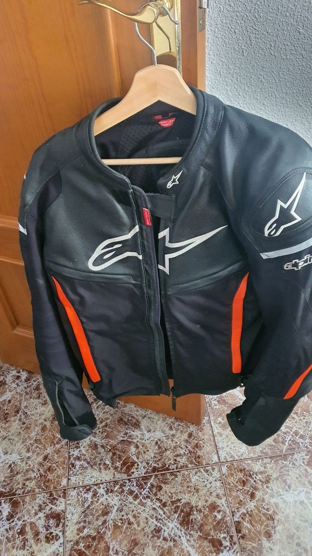 Chaqueta Moto Alpinestars Piel Negra Talla L