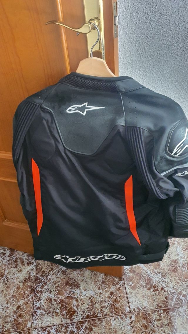 Chaqueta Moto Alpinestars Piel Negra Talla L