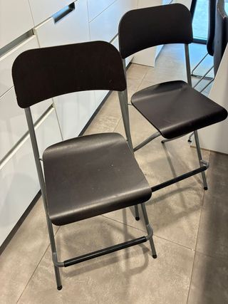 Sillas de cocina altas madera y metal