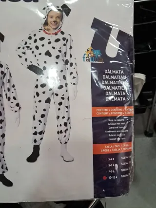 10 -12 años Disfraz Dalmata Talla 10-12