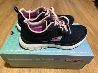 Zapatillas Skechers Flex Appeal 4.0 Azul/Rosa