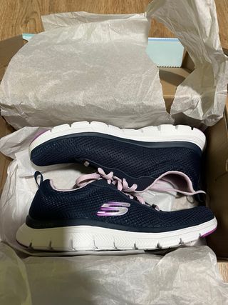 Zapatillas Skechers Flex Appeal 4.0 Azul/Rosa