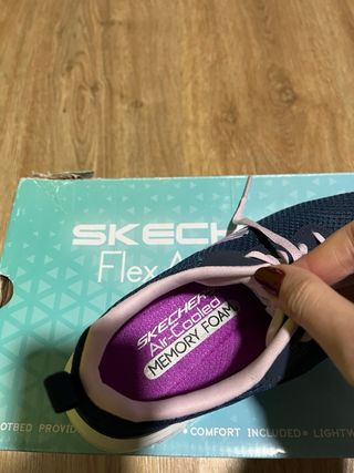 Zapatillas Skechers Flex Appeal 4.0 Azul/Rosa