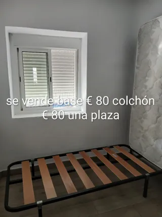 Base cama 1 plaza + colchón €80