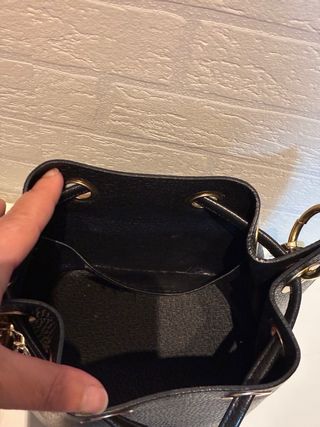 Bolso bombonera  de piel auténtica negro30