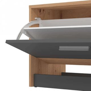 Mobile Ingresso Appendiabiti Grigio Rovere 202cm