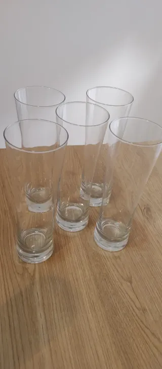 5 Vasos Cerveza Cristal