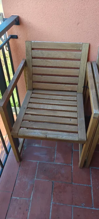 4 Sillas de exterior Nämmarö (Ikea) con cojines