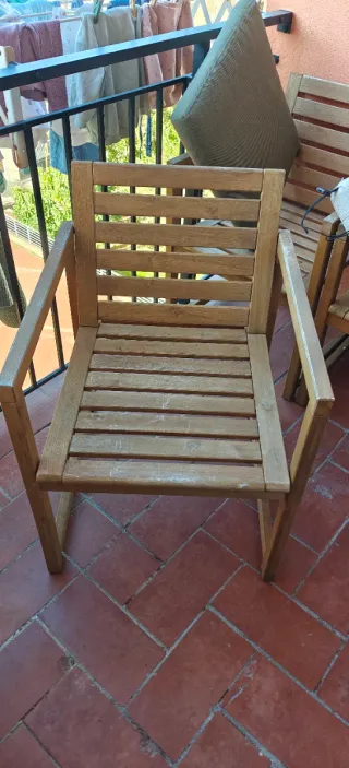 4 Sillas de exterior Nämmarö (Ikea) con cojines