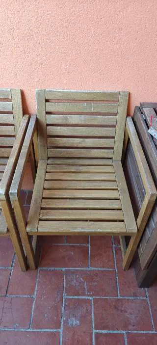 4 Sillas de exterior Nämmarö (Ikea) con cojines