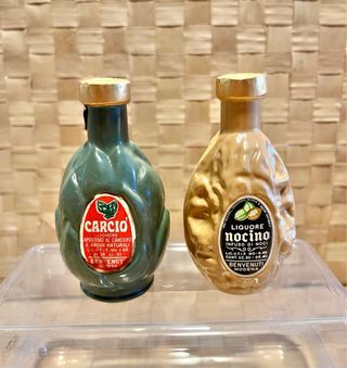 Set 4 mignon liquore da collezione vetro colorato