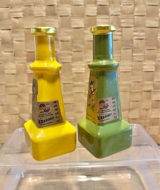 Set 4 mignon liquore da collezione vetro colorato