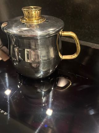 Cazo Hervidor Acero Inoxidable Dorado