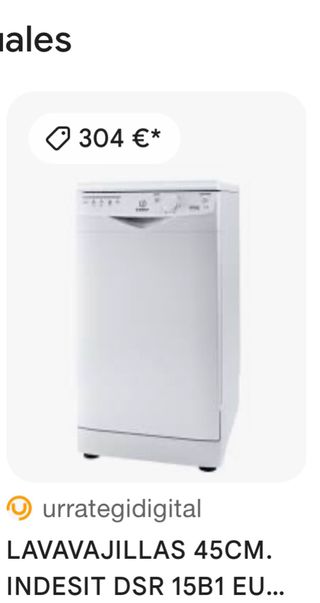 Lavavajillas Indesit Blanco pequeño