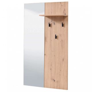 Armadietto Ingresso Appendiabiti Bianco Rovere 132