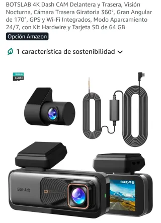 BOTSLAB 4K Dash Cam Delantera y Trasera