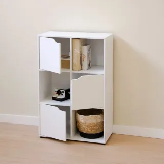 Estantería 6 huecos madera 2 colores