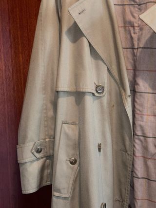 Gabardina larga clásica beige