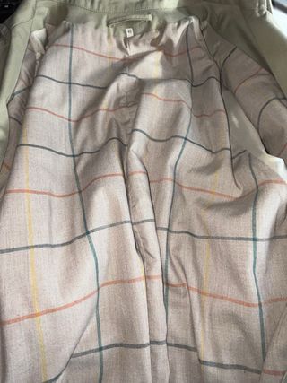 Gabardina larga clásica beige