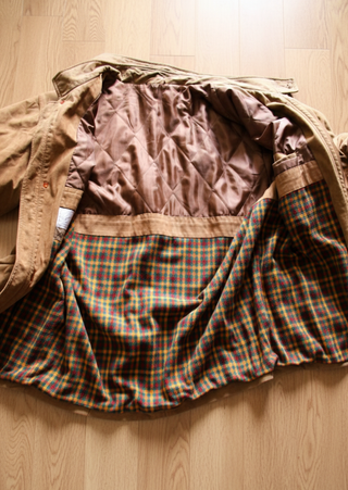 Cappotto in pelle scamosciata uomo marrone XL