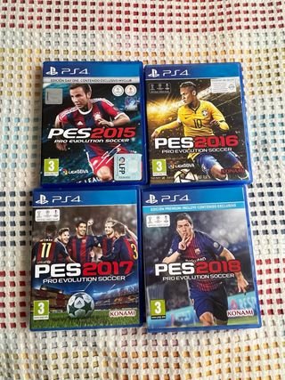 Lote 4 Juegos PS4 PES 2015 2016 2017 2018
