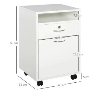 Cajonera oficina con cajón con cerradura