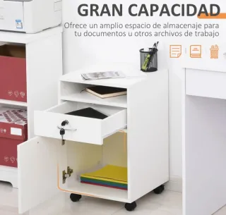Cajonera oficina con cajón con cerradura