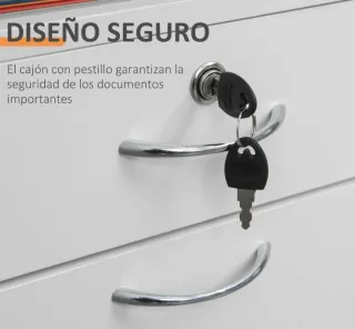 Cajonera oficina con cajón con cerradura
