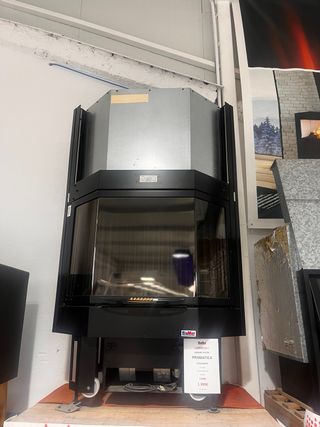 Chimenea leña 15KW apertura guillotina