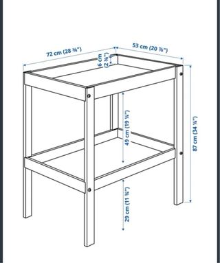 Cambiador IKEA Sniglar + Colchoneta y 7 Fundas