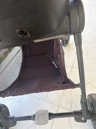 Carro de bebé y silla coche rosa/gris