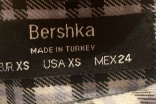 Falda mini cuadros Bershka Talla XS