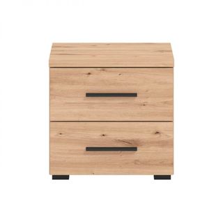 Comodino Moderno 2 Cassetti Rovere Chiaro 44,5 cm